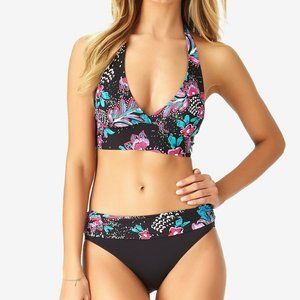 NWT Anne Cole Swimsuit Bikini 2 pc set Sz M That's A Wrap Marilyn Halter